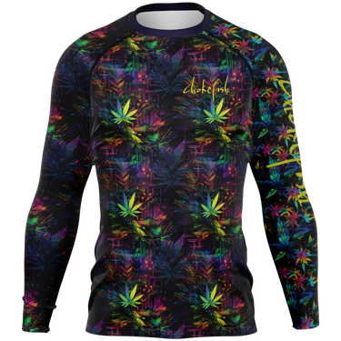 Chokefish™ Long Sleeve Rashguard Cannabis Men's Shirt-015